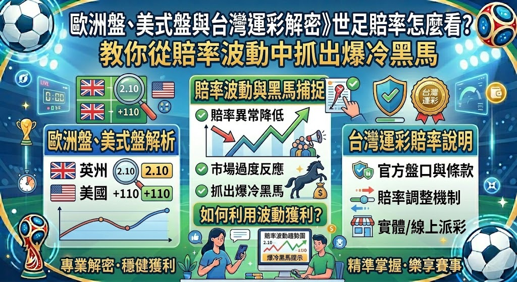世足賠率怎麼看？教你從賠率波動中抓出爆冷黑馬