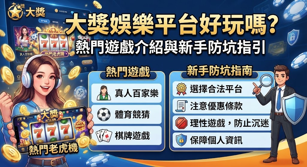 大獎娛樂平台好玩嗎？熱門遊戲介紹與新手防坑指引