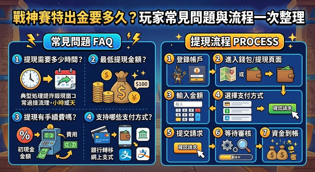 戰神賽特出金要多久？玩家常見問題與流程一次整理